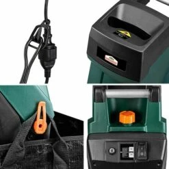 GARDEBRUK - Broyeur De Jardin Végétaux 2400 W Déchiqueteur Jardin électrique Sac Ramassage 2x50L Branches Arbuste 45mm Déchets Verts -Promos Broyeur de végétaux Magasin 18477492 4