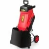 COSTWAY Broyeur De Jardin Électrique 2400W Broyeur Végétaux Et Branches Avec Bac De Ramassage De Déchets 45L Et Roues En PP Ø 17,5CM Lame En Acier Diamètre De Broyage Jusqu’à 45MM Rouge -Promos Broyeur de végétaux Magasin 19707618 1