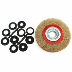 DRILLPRO 6 Pouce 150mm Brosse De Roue En Acier Avec Bagues Adaptateur Pour Broyeur à Banc LAVENTE 9 DRILLPRO 6 Pouce 150mm Brosse De Roue En Acier Avec Bagues Adaptateur Pour Broyeur à Banc LAVENTE -Promos Broyeur de végétaux Magasin 19884301 4