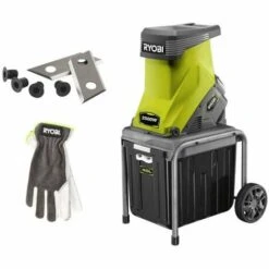 Pack RYOBI Broyeur De Végétaux 2500W RSH2545B - Jeu De 2 Lames Pour Broyeurs De Végétaux RAC351 - Gants De Jardinage Cuire Taille XL RAC810XL
