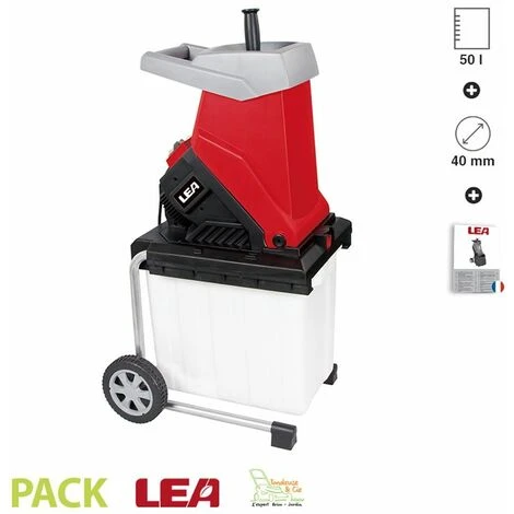 Broyeur De Branches électrique 2500W Coupe 40mm LEA LE54250-40B - Rouge 3 Broyeur De Branches électrique 2500W Coupe 40mm LEA LE54250-40B - Rouge