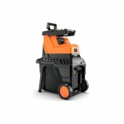 TACKLIFE Broyeur De Végétaux Électrique, 2800W Broyeur Végétaux Et Branches, 45mm Max Diamètrede Coupe, 55 L, Très Silencieux, Avec Roues PWS01A