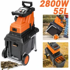 TOPSHAK TS-WS1 Broyeur De Végétaux Déchiqueteuse De Bois Déchiqueteuse De Feuilles D’arbre Broyeur De Branches 55L 2800W Prise EU 9 TOPSHAK TS-WS1 Broyeur De Végétaux Déchiqueteuse De Bois Déchiqueteuse De Feuilles D’arbre Broyeur De Branches 55L 2800W Prise EU -Promos Broyeur de végétaux Magasin 42965802 3