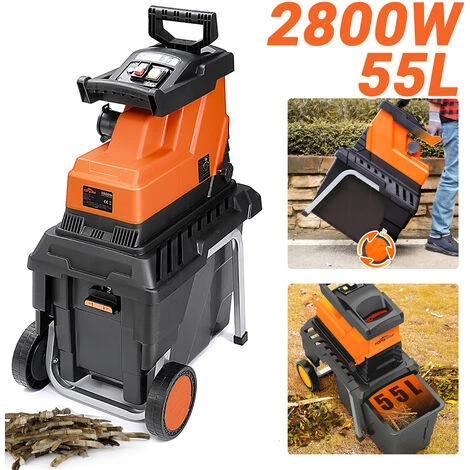 TOPSHAK TS-WS1 Broyeur De Végétaux Déchiqueteuse De Bois Déchiqueteuse De Feuilles D’arbre Broyeur De Branches 55L 2800W Prise EU 5 TOPSHAK TS-WS1 Broyeur De Végétaux Déchiqueteuse De Bois Déchiqueteuse De Feuilles D’arbre Broyeur De Branches 55L 2800W Prise EU – Image 3
