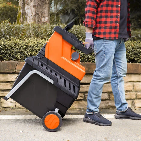 TOPSHAK TS-WS1 Broyeur De Végétaux Déchiqueteuse De Bois Déchiqueteuse De Feuilles D’arbre Broyeur De Branches 55L 2800W Prise EU 7 TOPSHAK TS-WS1 Broyeur De Végétaux Déchiqueteuse De Bois Déchiqueteuse De Feuilles D’arbre Broyeur De Branches 55L 2800W Prise EU – Image 5