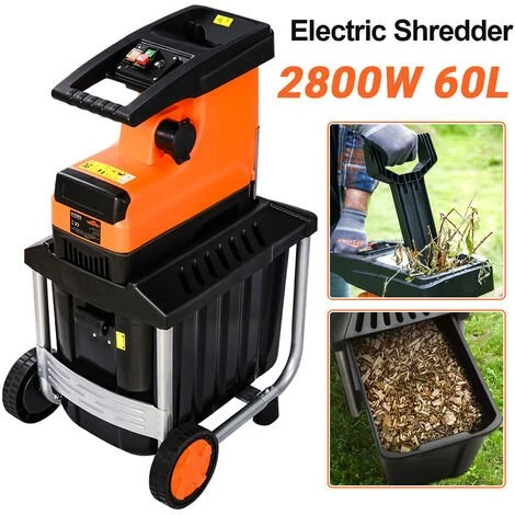 TOPSHAK TS-WS2 Broyeur De Végétaux Déchiqueteuse De Bois Déchiqueteuse De Feuilles D’arbre Broyeur De Branches 60L 2800W Prise EU 4 TOPSHAK TS-WS2 Broyeur De Végétaux Déchiqueteuse De Bois Déchiqueteuse De Feuilles D’arbre Broyeur De Branches 60L 2800W Prise EU – Image 2
