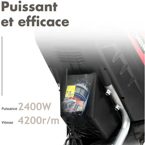 GOPLUS 45L Broyeur Végétaux Et Branches, Broyeur électrique Silencieux 2400W, Largeur De Coupe 45mm Avec Lame De Haute Qualité Et Bac De Collecte Pour Jardin Et Terres Agricoles 6 GOPLUS 45L Broyeur Végétaux Et Branches, Broyeur électrique Silencieux 2400W, Largeur De Coupe 45mm Avec Lame De Haute Qualité Et Bac De Collecte Pour Jardin Et Terres Agricoles – Image 4