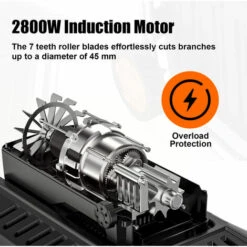 JMAX TS-WS2 Broyeur De Végétaux électrique 2800W 45mm 60L -Promos Broyeur de végétaux Magasin 53552390 5