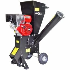 TALKEACH Déchiqueteuse De Bois à Essence Avec Moteur De 15 CH
