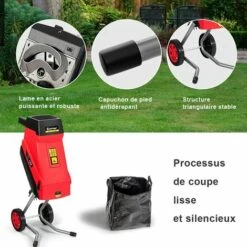 RELAX4LIFE Broyeur De Jardin Électrique 2400 W, Broyeur Végétaux Et Branches Électrique Avec Sac Collecte 45 L, Broyeur à Couteaux Épaisseur Jusqu'à 45 Mm Pour Parc, Pelouse 9 RELAX4LIFE Broyeur De Jardin Électrique 2400 W, Broyeur Végétaux Et Branches Électrique Avec Sac Collecte 45 L, Broyeur à Couteaux Épaisseur Jusqu'à 45 Mm Pour Parc, Pelouse -Promos Broyeur de végétaux Magasin 64129968 3