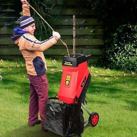 RELAX4LIFE Broyeur De Jardin Électrique 2400 W, Broyeur Végétaux Et Branches Électrique Avec Sac Collecte 45 L, Broyeur à Couteaux Épaisseur Jusqu'à 45 Mm Pour Parc, Pelouse 6 RELAX4LIFE Broyeur De Jardin Électrique 2400 W, Broyeur Végétaux Et Branches Électrique Avec Sac Collecte 45 L, Broyeur à Couteaux Épaisseur Jusqu'à 45 Mm Pour Parc, Pelouse – Image 4